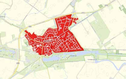 Ligging van La Licorne in de kern Oostburg